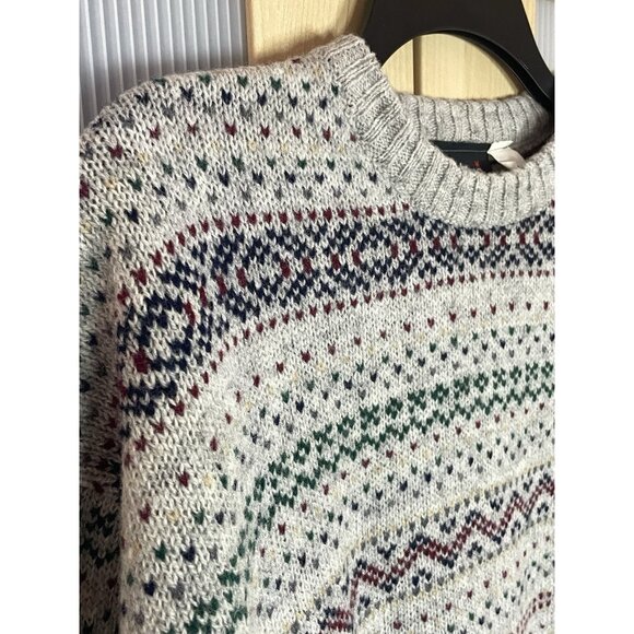 Eskimo Knitwear Shetland Wool Sweater Jumper Vintage Men's Sz M Retro Coogi - Picture 2 of 4